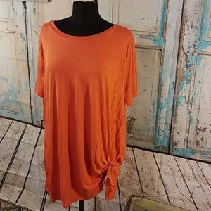 NEW XL 2XL 3XL  Orange Tie knot top
